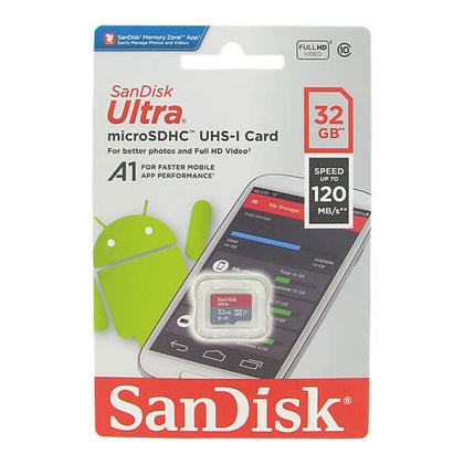 SanDisk 32GB Ultra microSDHC Memory Card - UHS-I, C10, U1, A1 - Model SDSQUA4-032G-GN6MN