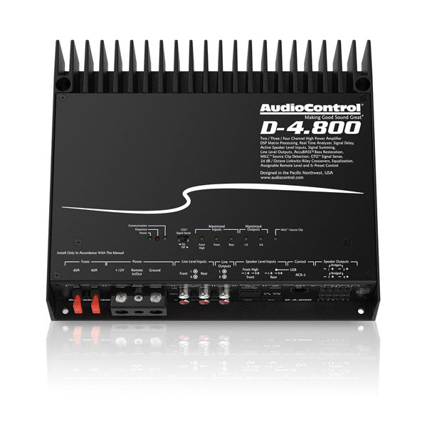 AudioControl D-4.800 4/3/2 Channel Amplifier with Matrix DSP