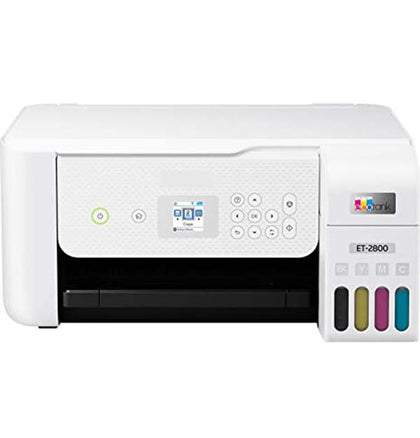 Epson EcoTank ET-2800 Wireless Color All-in-One Cartridge-Free Supertank Printer (White)