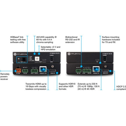 ATLONA AT-HDR-EX-70C-KIT Transmitter and Receiver Set