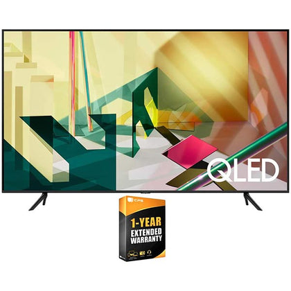 Samsung QN55Q70TA 55-inch 4K QLED Smart TV (2020 Model) Bundle with 1 Year Extended Warranty