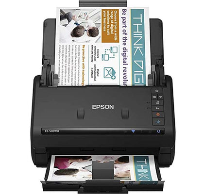 Epson - WorkForce ES-500W II Wireless Duplex Desktop Document Scanner