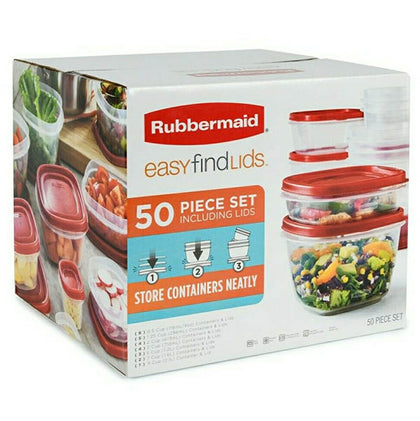 Rubbermaid 50-Piece Easy Find Lid Food Storage Set